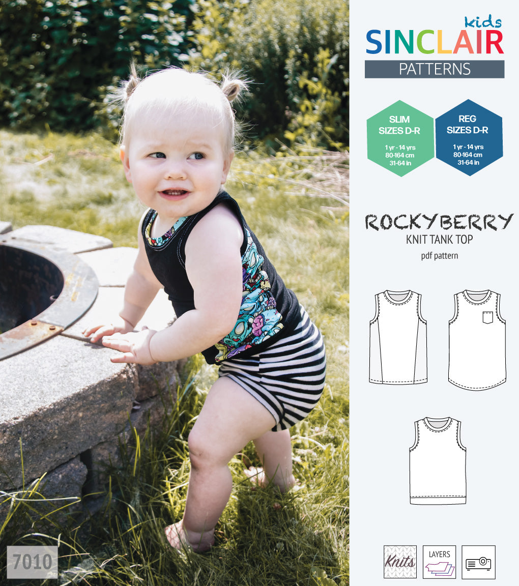 Rockyberry summer knit tank top and singlet for children (PDF SEWING ...