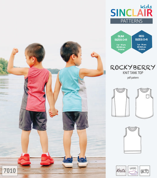 Rockyberry summer knit tank top and singlet for children (PDF SEWING ...