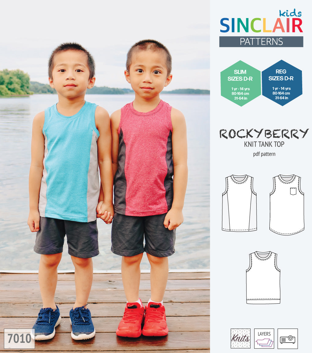 Rockyberry summer knit tank top and singlet for children