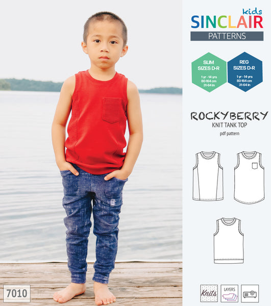 Rockyberry summer knit tank top and singlet for children (PDF SEWING ...