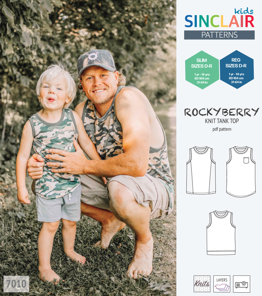 Rockyberry summer knit tank top and singlet for children (PDF SEWING ...