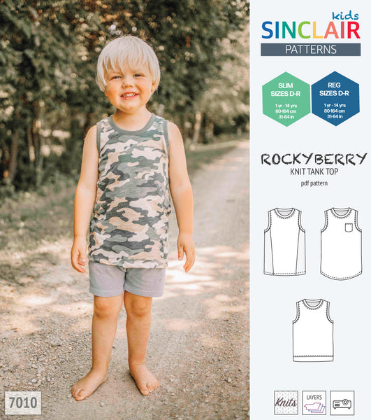 Rockyberry summer knit tank top and singlet for children (PDF SEWING ...