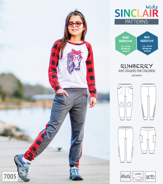 Kids Relaxed Sweatpant Joggers With Pockets PDF Sewing Pattern, Casual Knit  Sweatpants, Girls Joggers, Cuffed Knit Pant, Girls Size 2-16 