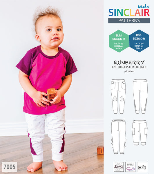 Twinberry leggings with options for children (PDF SEWING PATTERN) -  Sinclair Patterns