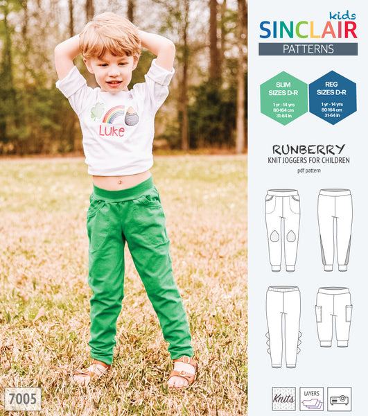 Runberry joggers with pockets, spikes and colorblocking for children ...