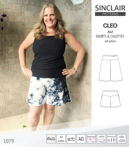 Deconstructed Knit Short Sewing Pattern-Paper Version on Clearance
