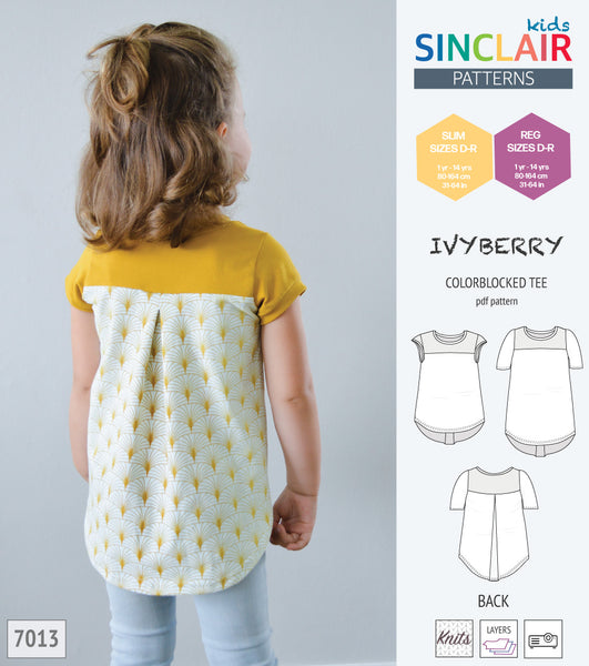 Ivy knit colorblocked tee (PDF), Sinclair Patterns