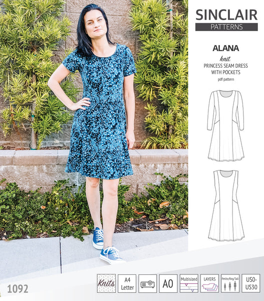 Princess Seam Dress Pattern - DIY Sewing PDF