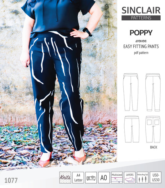 Peg Pants Sewing Pattern - Tadah Patterns + Sewing