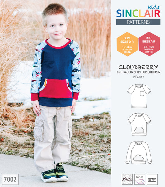 Cloudberry knit raglan shirt for children (PDF SEWING PATTERN ...