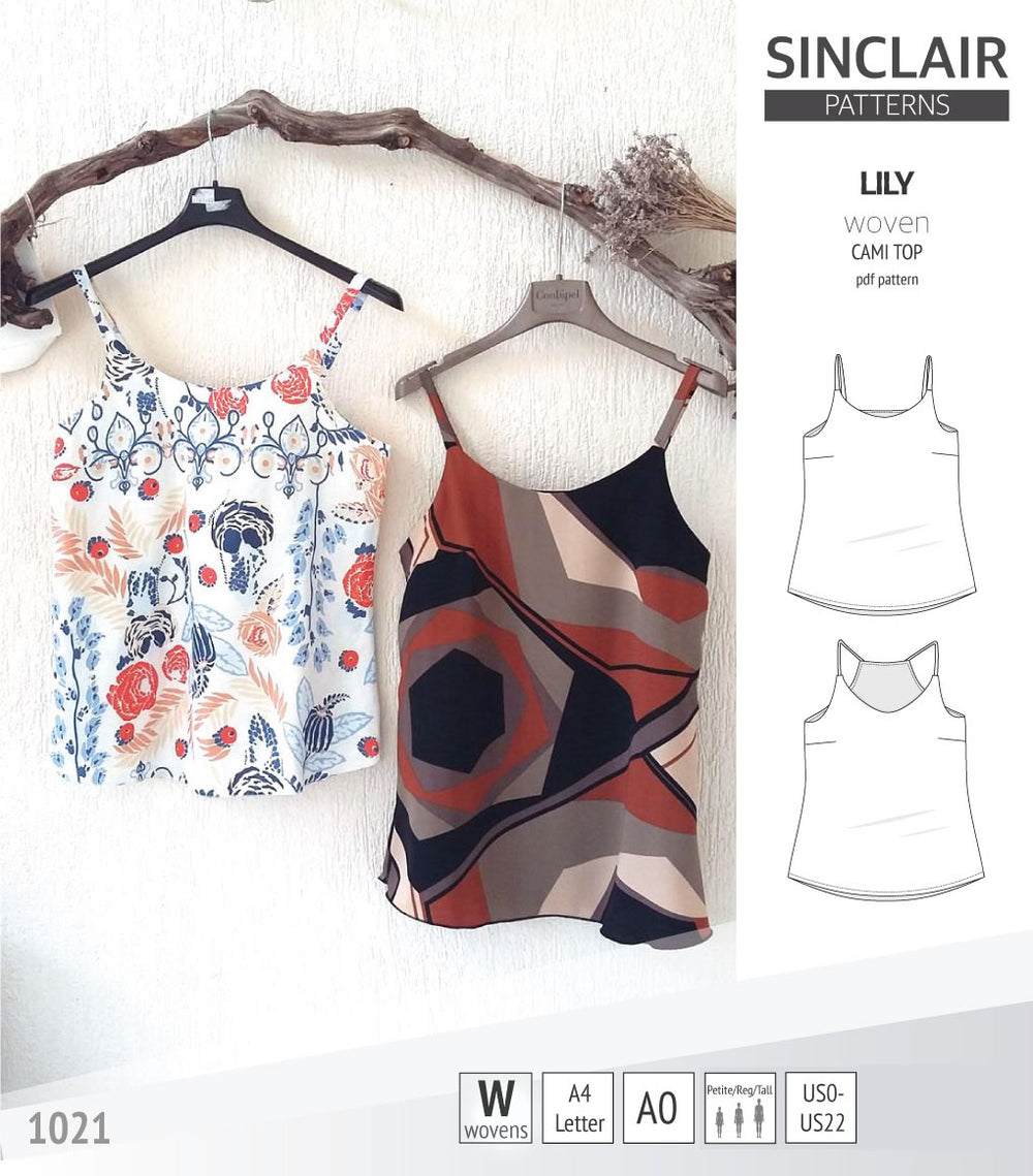 Babydoll Tank Top with a V-Neck and Lace Tutorial - PDF Sewing Pattern  Available 
