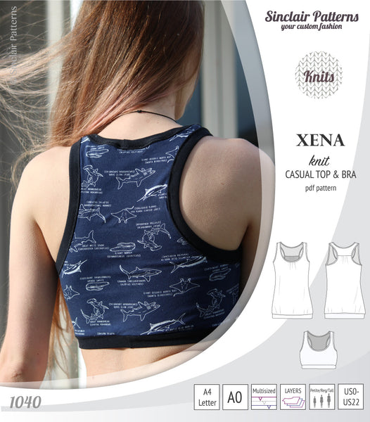 Make a Racerback Comfort Bra/sports Bra Sports Bra Pattern A0, A4 and US  Letter PDF Sewing Pattern Print-at-home Sewing Tutorial -  Canada