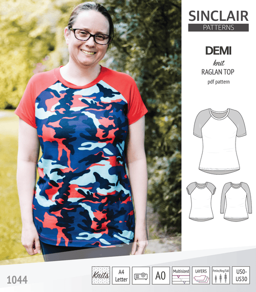 Demi Drape Top Sizes 10, 12, 14 Women's Top PDF Sewing Pattern by
