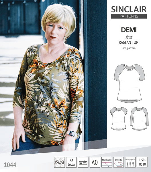 Demi classic raglan knit top (PDF) - Sinclair Patterns