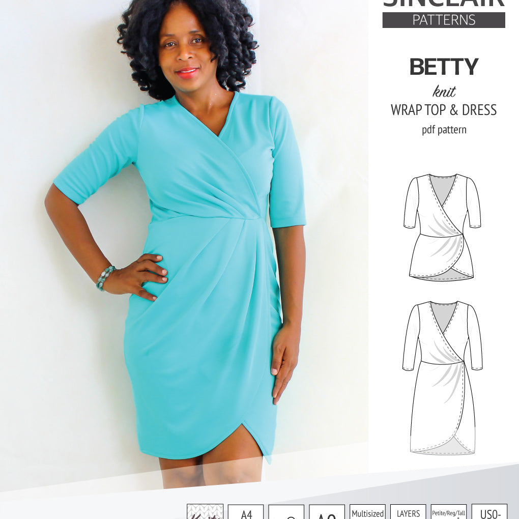 wrap dress sewing pattern free Highlands Faux Wrap Dress Pattern Wrap