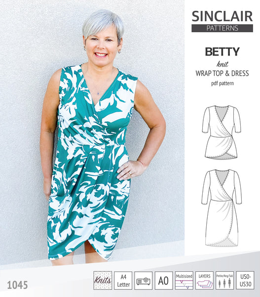 Pretty Betty: Betty Faux Wrap Dress by Sinclair Patterns