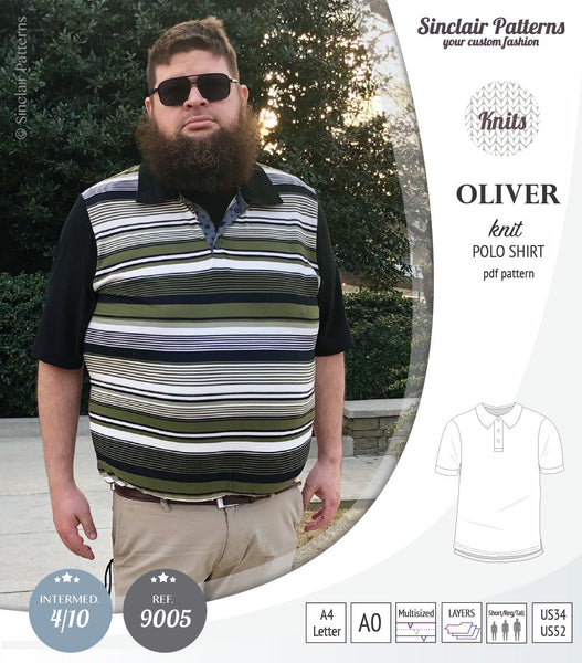 Oliver classic knit polo shirt for men (PDF)