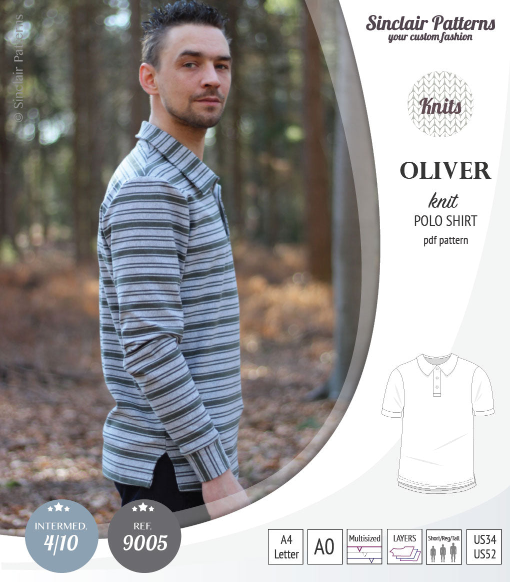 Oliver classic knit polo shirt for men PDF