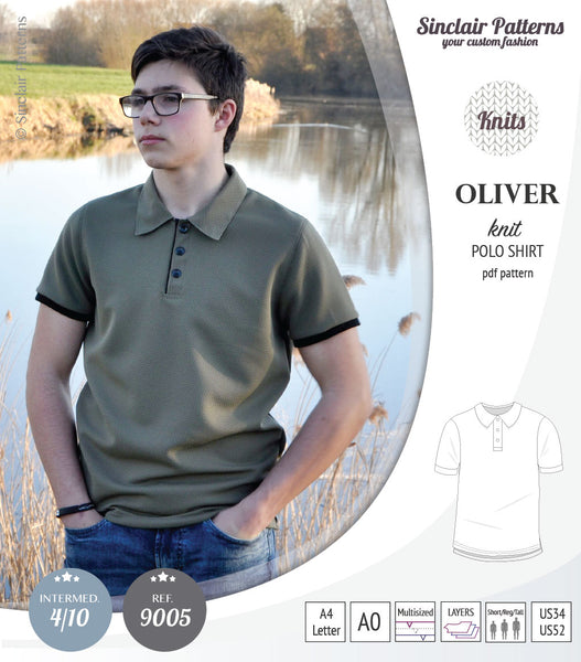 Oliver classic knit polo shirt for men (PDF)