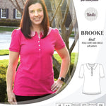 Pdf sewing pattern - Sinclair Patterns - S1066 Brooke knit polo shirt or shirt dress for women