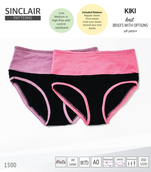 Kiki briefs / knickers / hipsters with low, medium and high rise