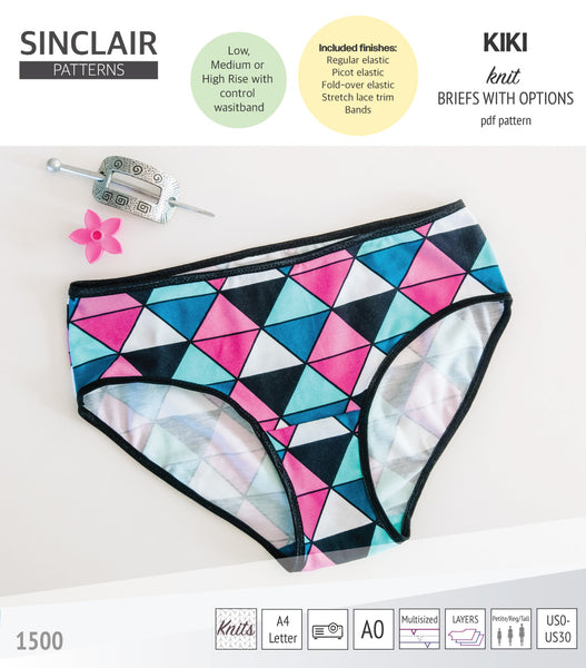 Lace Back Briefs Sewing Pattern 6-16 Instant PDF Download Digital
