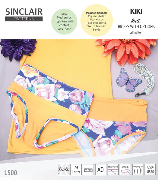The Nixie Briefs Ladies Underwear Knickers Panties PDF Sewing Pattern Multi Size  6 to 24 