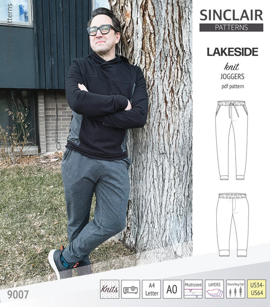 Lakeside knit joggers for men (PDF) - Sinclair Patterns