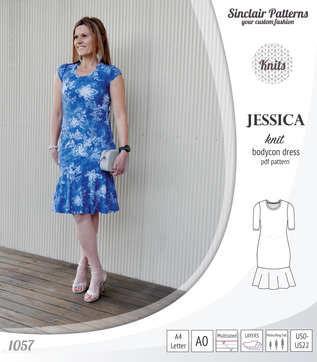 Jessica bodycon knit dress (PDF) Sinclair Patterns Jessica bodycon knit dress (PDF) Sinclair Patterns