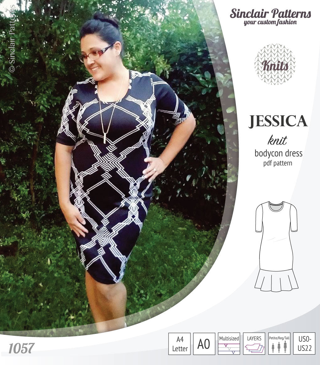 Jessica bodycon knit dress (PDF) Jessica bodycon knit dress (PDF)