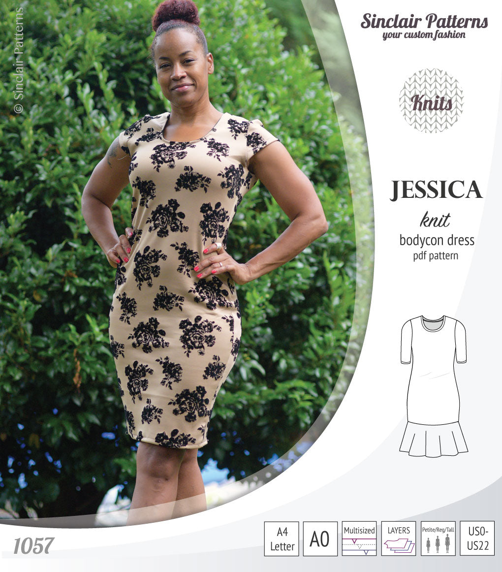 Jessica bodycon knit dress (PDF) Sinclair Patterns Jessica bodycon knit dress (PDF) Sinclair Patterns