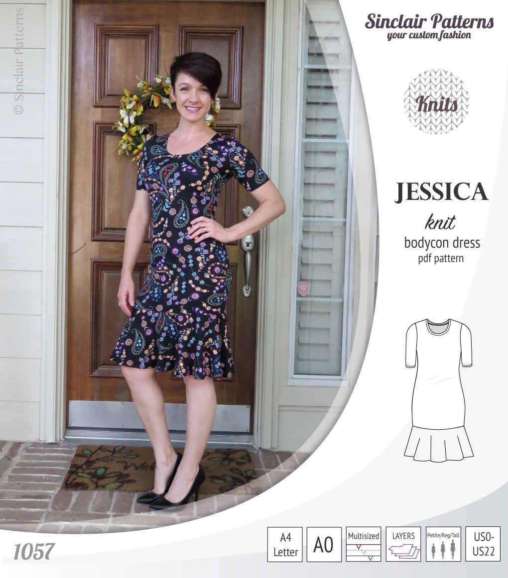 Jessica bodycon knit dress (PDF) Sinclair Patterns Jessica bodycon knit dress (PDF) Sinclair Patterns