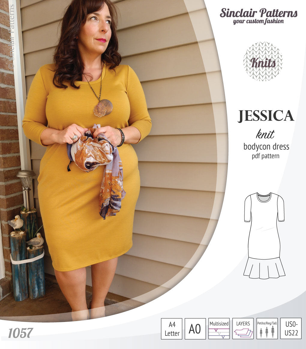 Jessica bodycon knit dress (PDF) Jessica bodycon knit dress (PDF)