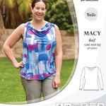 Pdf sewing pattern Macy cowl neck top by Sinclair Patterns