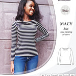 Pdf sewing pattern Macy cowl neck top by Sinclair Patterns