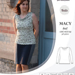 Pdf sewing pattern Macy cowl neck top by Sinclair Patterns