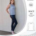 Pdf sewing pattern Macy cowl neck top by Sinclair Patterns