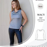 Pdf sewing pattern Macy cowl neck top by Sinclair Patterns
