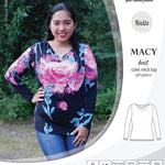 Pdf sewing pattern Macy cowl neck top by Sinclair Patterns