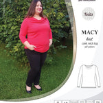 Pdf sewing pattern Macy cowl neck top by Sinclair Patterns