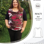 Pdf sewing pattern Macy cowl neck top by Sinclair Patterns