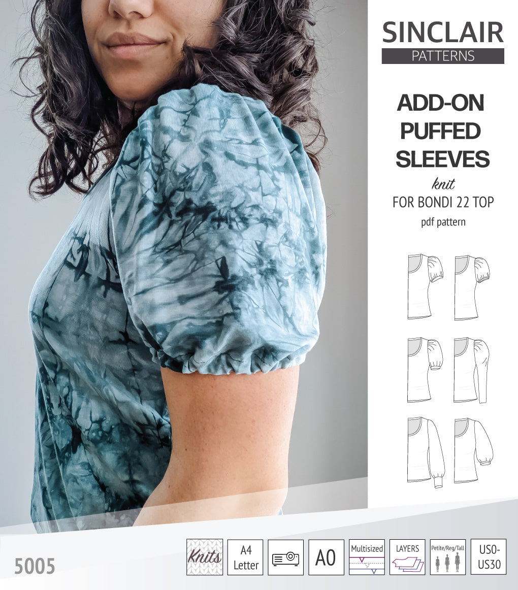 Pattern Bondi Design ADD-ON Puffed Sleeves add-on pack for Bondi 22 and other compatible pa ...