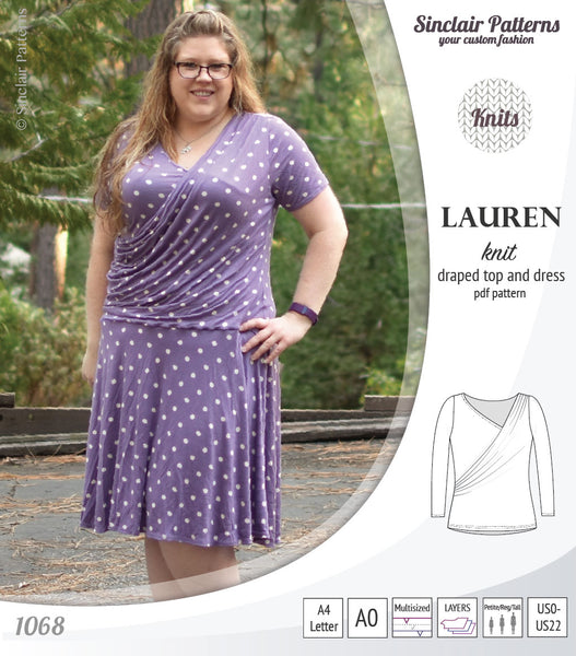 Lauren knit top and dress with front draped accent (PDF) - Sinclair ...