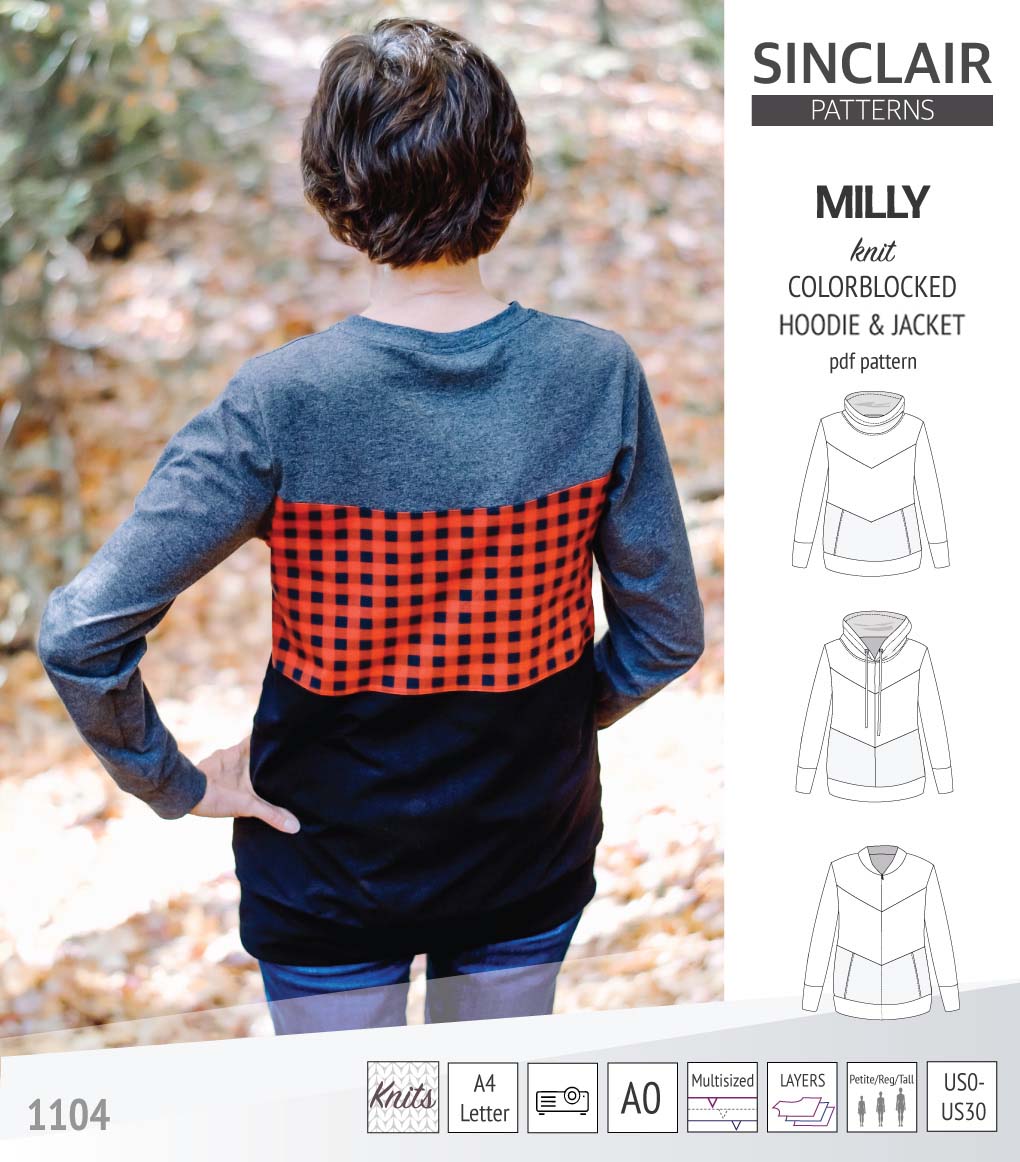 Milly colorblocked hoodie and zip up jacket (PDF) – Sinclair Patterns