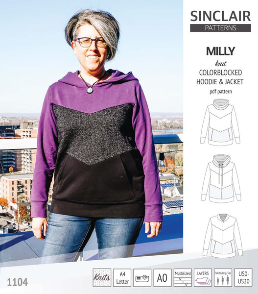 Milly colorblocked hoodie and zip up jacket (PDF) - Sinclair Patterns