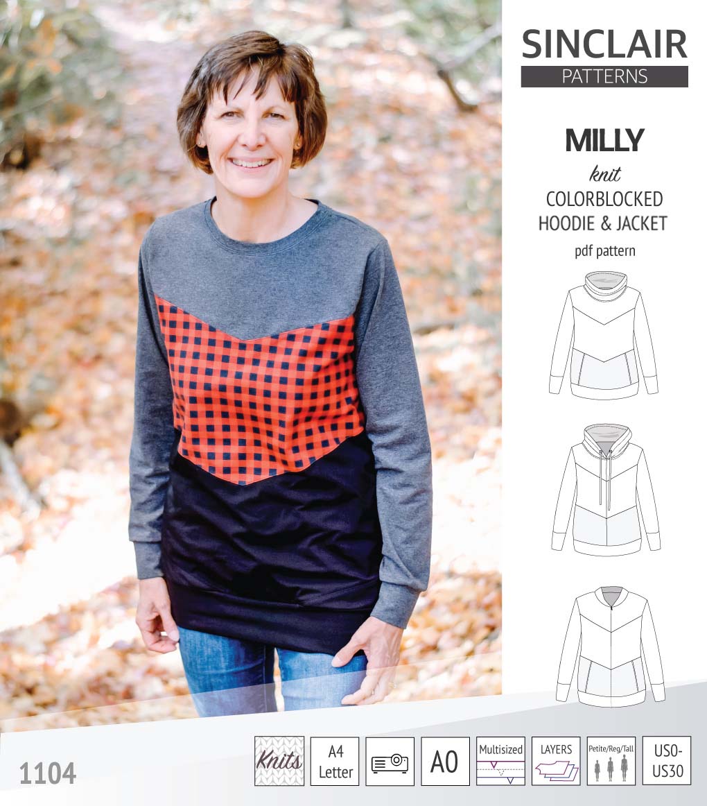 Milly colorblocked hoodie and zip up jacket (PDF) – Sinclair Patterns