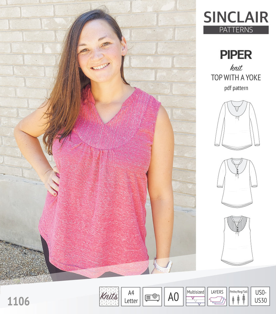 Tops pdf sewing patterns for women – Page 2 – Sinclair Patterns