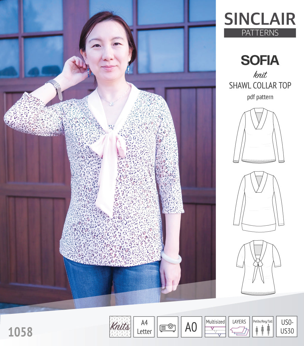Sofia shawl collar classic sweater (PDF) – Sinclair Patterns