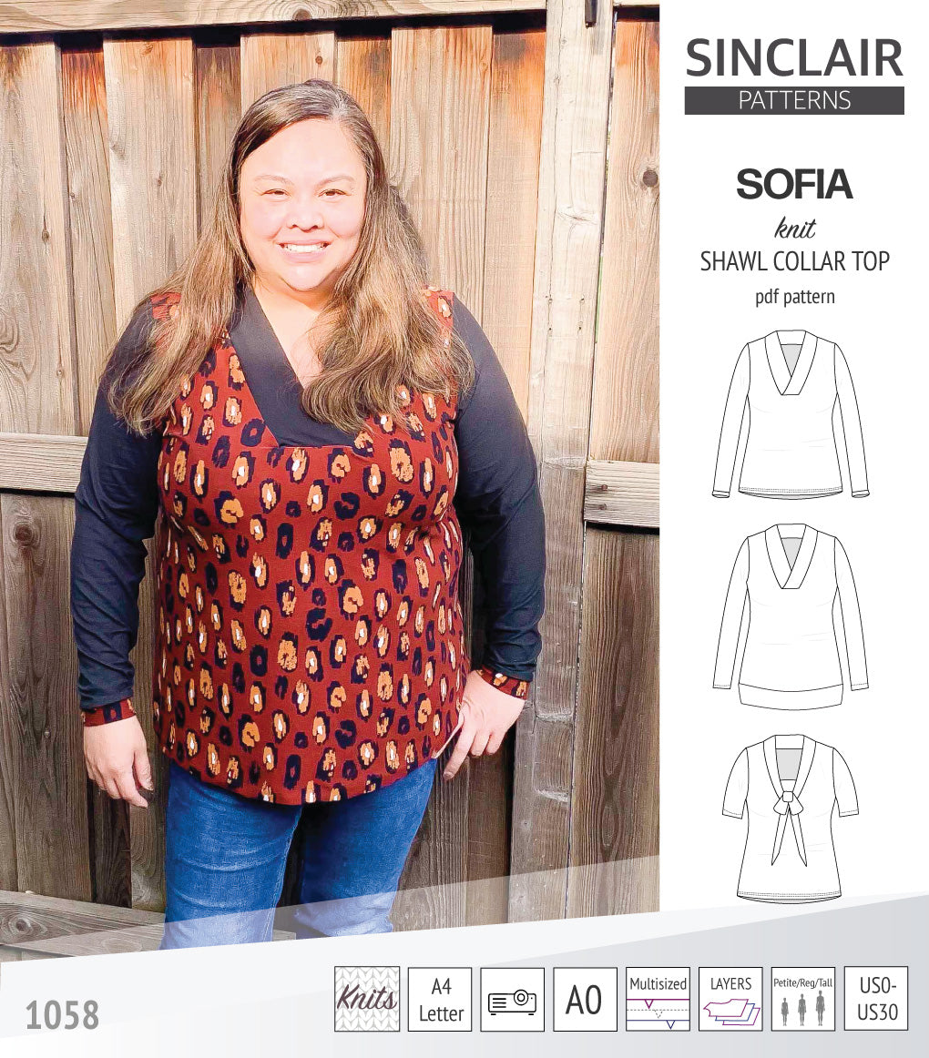 Sofia shawl collar classic sweater (PDF) – Sinclair Patterns