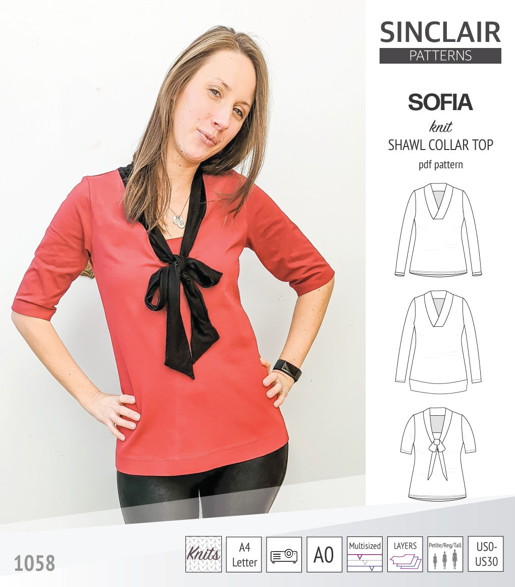 Sofia shawl collar classic sweater (PDF) – Sinclair Patterns